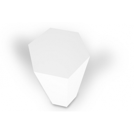 Hexagone socle, blanc, 30 x 100 cm
