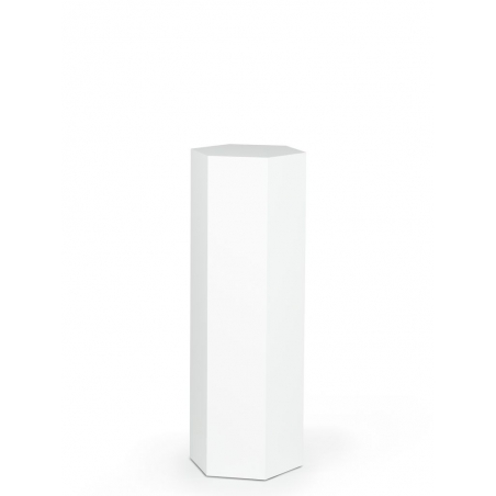 Hexagone socle, blanc, sur mesure