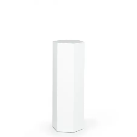 Hexagone socle, blanc, 40 x 100 cm
