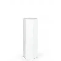Hexagone socle, blanc, 40 x 100 cm