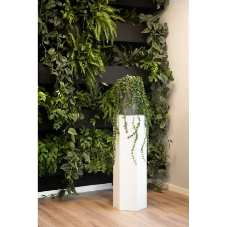 Hexagone socle, blanc, 40 x 100 cm