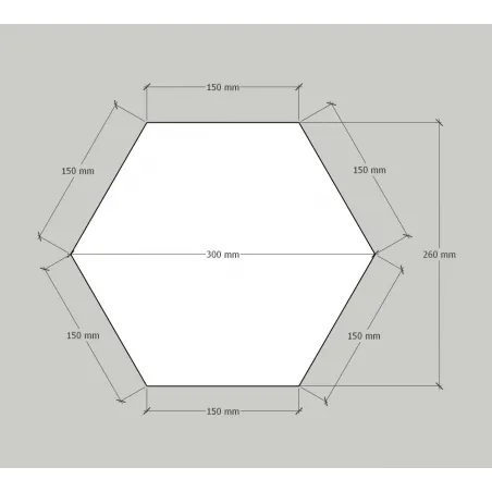 Hexagone socle, blanc, sur mesure