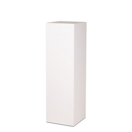 Socle MDF blanc satiné | Colonne blanc décorative | Pilier blanc