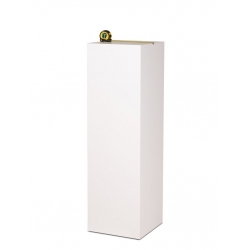 Socle MDF blanc satiné | Colonne blanc décorative | Pilier blanc