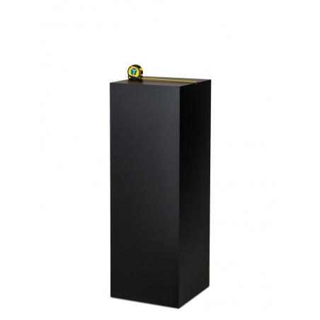 Socle MDF noir satiné / | Colonne noir décorative | Pilier noir