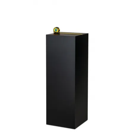 Socle MDF noir satiné / | Colonne noir décorative | Pilier noir