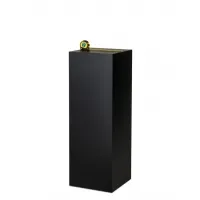 Socle MDF noir satiné / | Colonne noir décorative | Pilier noir