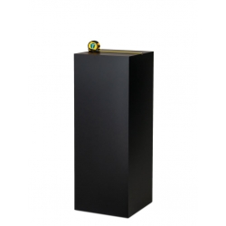 Socle MDF noir satiné / | Colonne noir décorative | Pilier noir