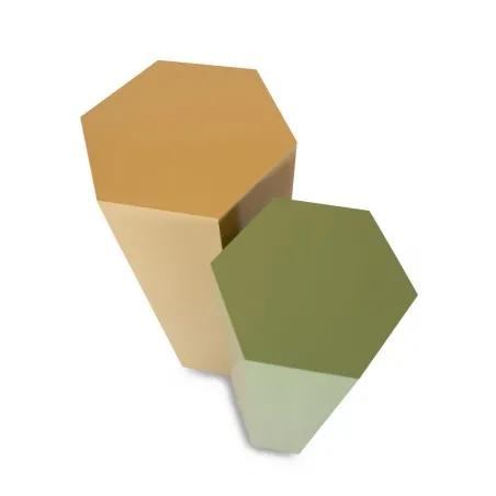 Hexagone socle, coloré, 30 x 100 cm