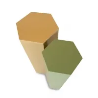 Hexagone socle, coloré, 40 x 100 cm