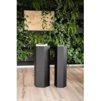 Hexagone socle, noir, 40 x 100 cm