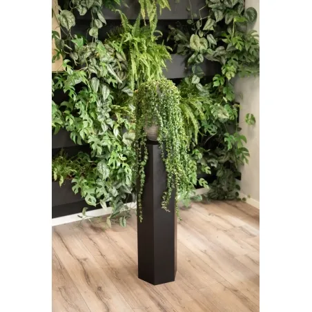 Hexagone socle, noir, 40 x 100 cm