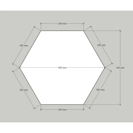 Hexagone socle, noi, sur mesure