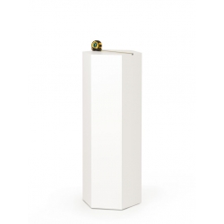 Hexagone socle, blanc, 40 x 100 cm