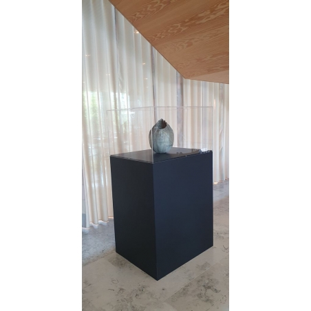 Socle MDF noir satiné / | Colonne noir décorative | Pilier noir