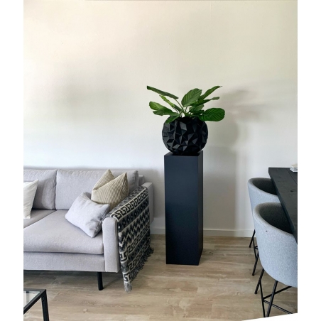 Socle MDF noir satiné / | Colonne noir décorative | Pilier noir