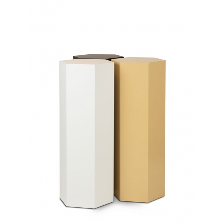 Hexagone socle, blanc, 40 x 100 cm