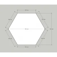 Hexagone socle, coloré, sur mesure
