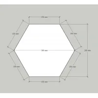 Hexagone socle, coloré, sur mesure