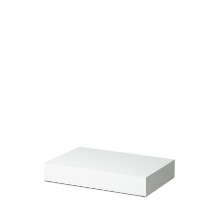 Socle pour magasin, blanc, sur mesure