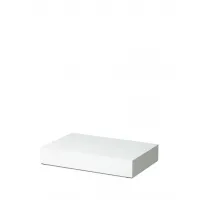 Socle pour magasin, blanc, sur mesure