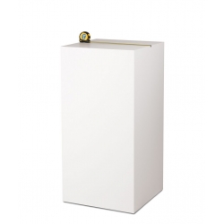 Socle MDF blanc brillant | Colonne blanc décorative | Pilier blanc