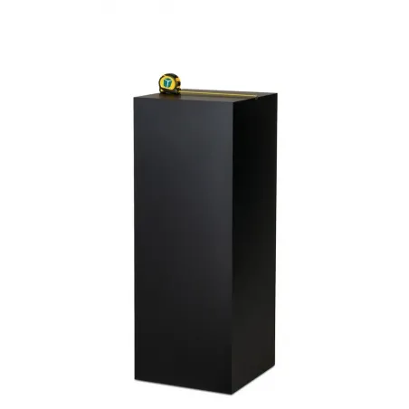 Socle MDF noir brillant / | Colonne noir décorative | Pilier noir