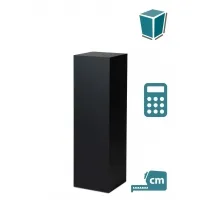 Socle MDF noir satiné / | Colonne noir décorative | Pilier noir