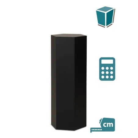 Hexagone socle, noi, sur mesure