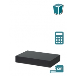 Socle pour magasin, noir, sur mesure