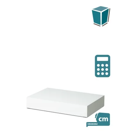 Socle pour magasin, blanc, sur mesure