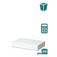 Socle pour magasin, blanc, sur mesure