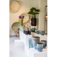 Socle pour magasin, blanc mat, 45 x 45 x 10 cm (lxLxh)