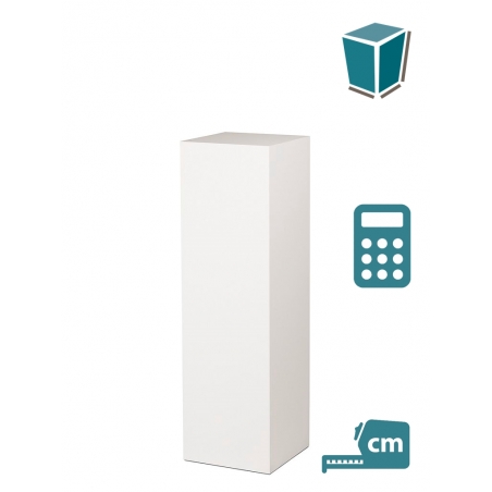 Socle MDF blanc satiné | Colonne blanc décorative | Pilier blanc