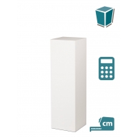 Socle MDF blanc satiné | Colonne blanc décorative | Pilier blanc
