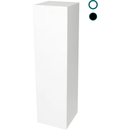Socle MDF blanc satiné | Colonne blanc décorative | Pilier blanc
