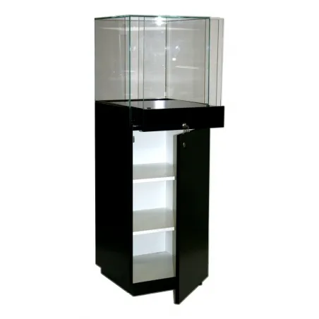 vitrine socle noir