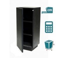socle armoire noir brillant (porte et etagÃ¨res), sur mesure