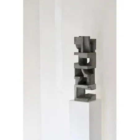 Socle MDF blanc satiné | Colonne blanc décorative | Pilier blanc