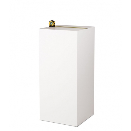 Socle MDF blanc satiné | Colonne blanc décorative | Pilier blanc