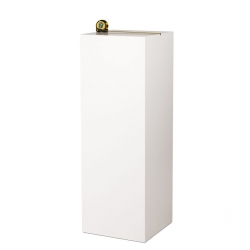Socle MDF blanc satiné | Colonne blanc décorative | Pilier blanc