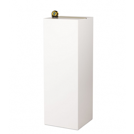 Socle MDF blanc satiné | Colonne blanc décorative | Pilier blanc