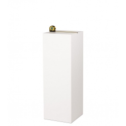Socle MDF blanc satiné | Colonne blanc décorative | Pilier blanc