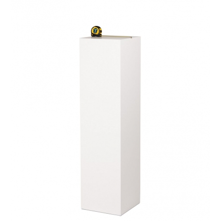 Socle MDF blanc satiné | Colonne blanc décorative | Pilier blanc