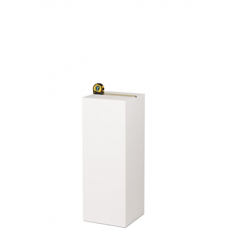 Socle MDF blanc satiné | Colonne blanc décorative | Pilier blanc