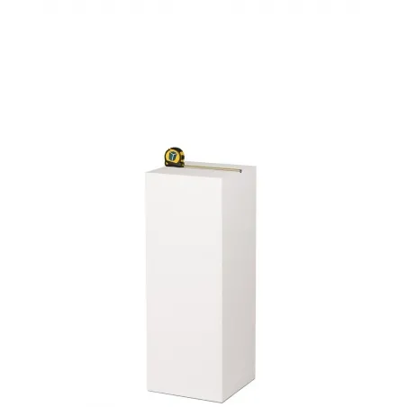 Socle MDF blanc satiné | Colonne blanc décorative | Pilier blanc
