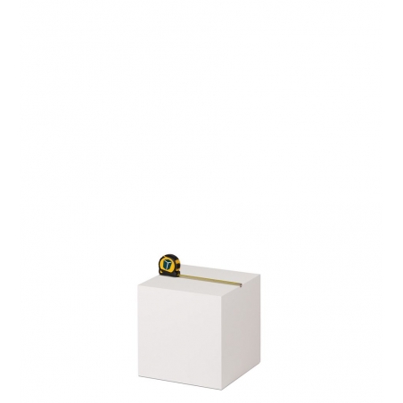 Socle MDF blanc satiné | Colonne blanc décorative | Pilier blanc