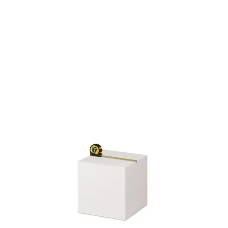 Socle MDF blanc satiné | Colonne blanc décorative | Pilier blanc