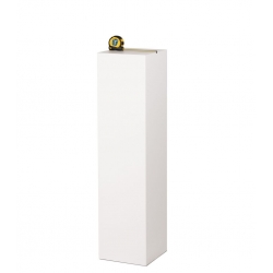 Socle MDF blanc satiné | Colonne blanc décorative | Pilier blanc