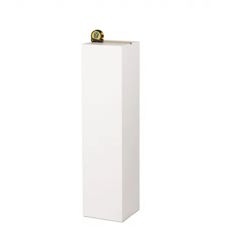 Socle MDF blanc satiné | Colonne blanc décorative | Pilier blanc